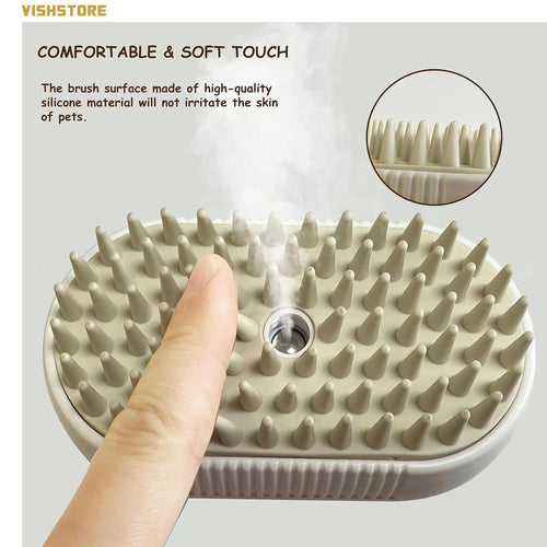 Furvelle™ Pet Spa Brush.“Gentle steam grooming that removes loose fur while keeping your pet calm.”