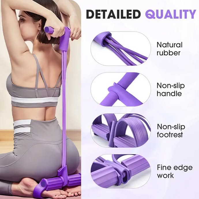 Movexa™“Full-Body Resistance Band with Pedals — Strengthen, Tone & Stretch Anywhere!”